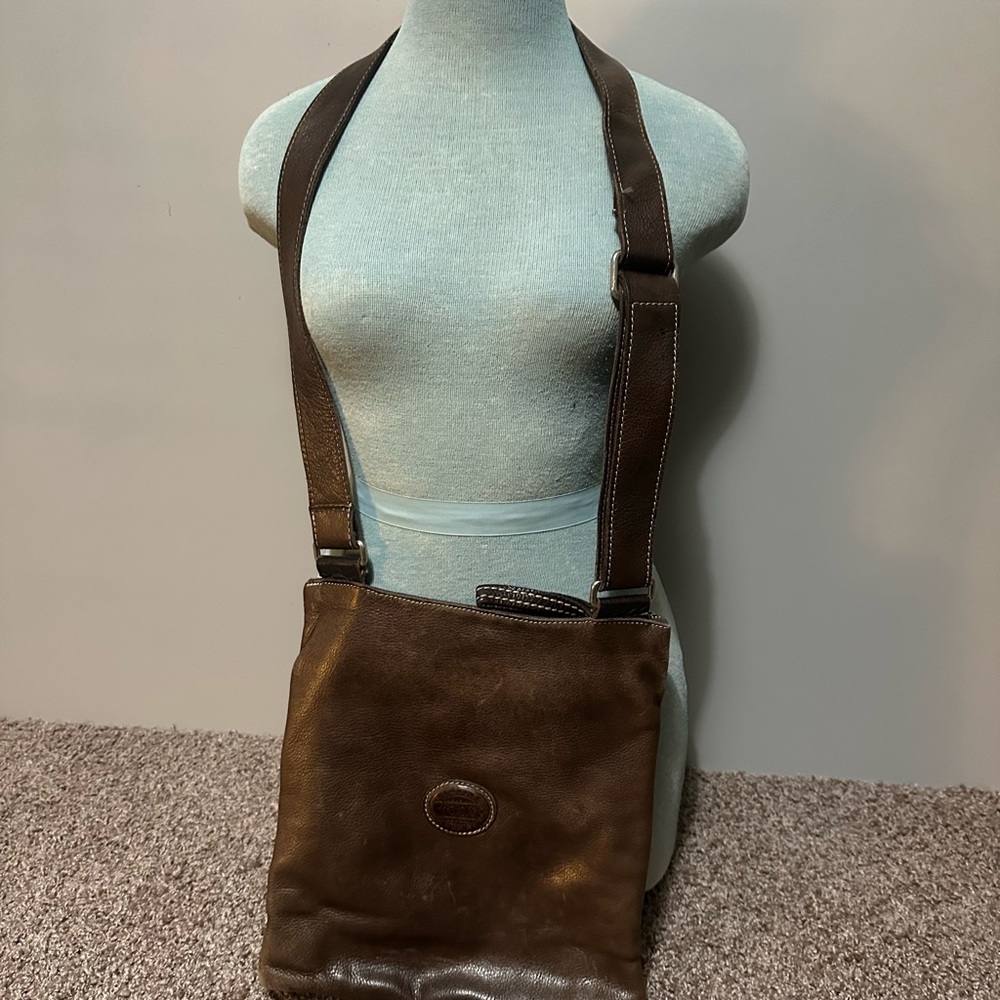 Brown Tribe Leather Roots Villager bag